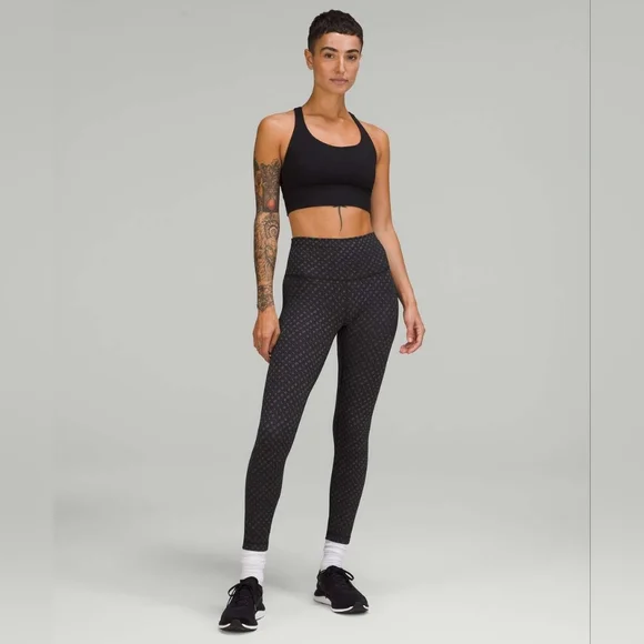 Lululemon Wunder Train High-Rise Tight 25" *Mirrorify Black Multi Size 10 - Picture 14 of 16